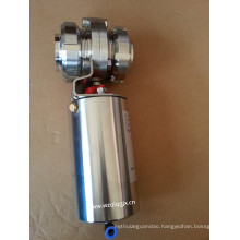 Stainless Steel Sanitary Pneumatic Threated Butterfly Valve with Union